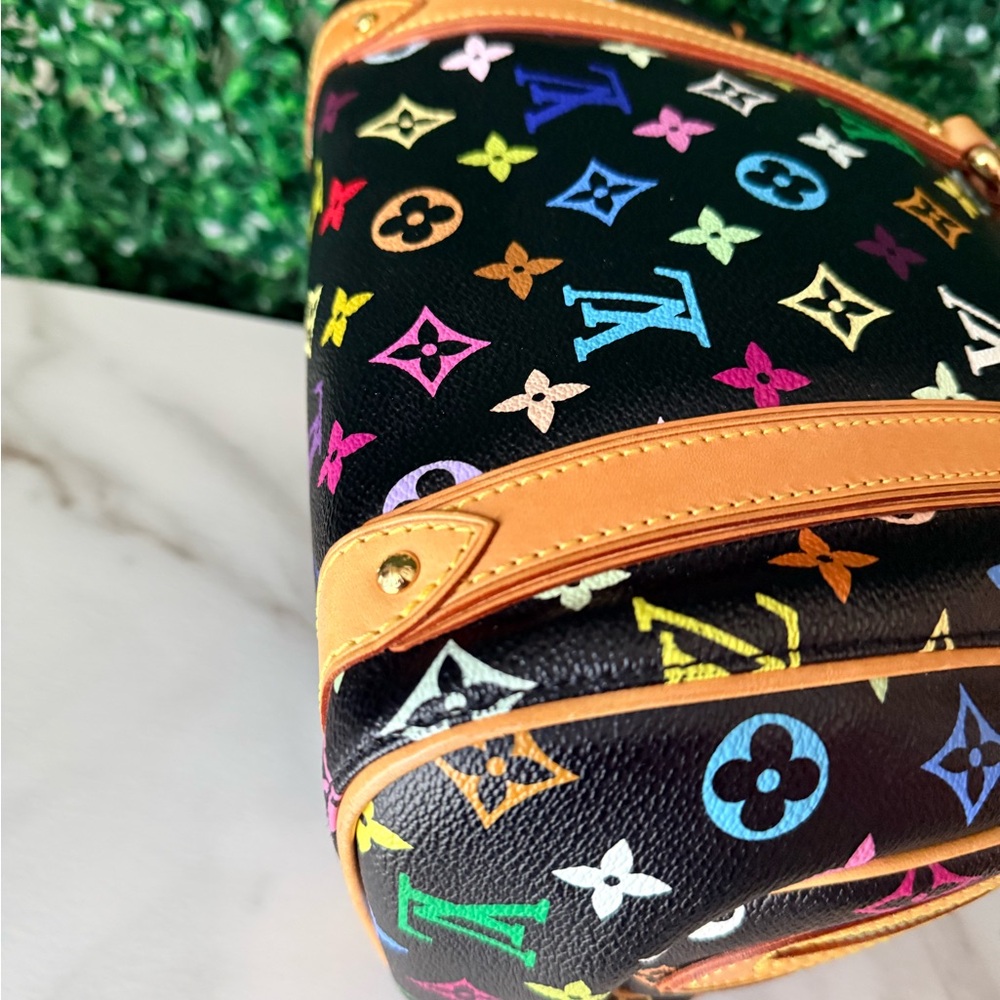 Louis Vuitton Murakami Black Multicolor Priscilla Monogram Handbag - Picture 14 of 16